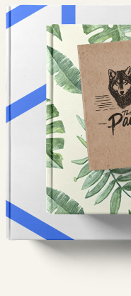 Blue and grey custom rigid box with WIRE logo