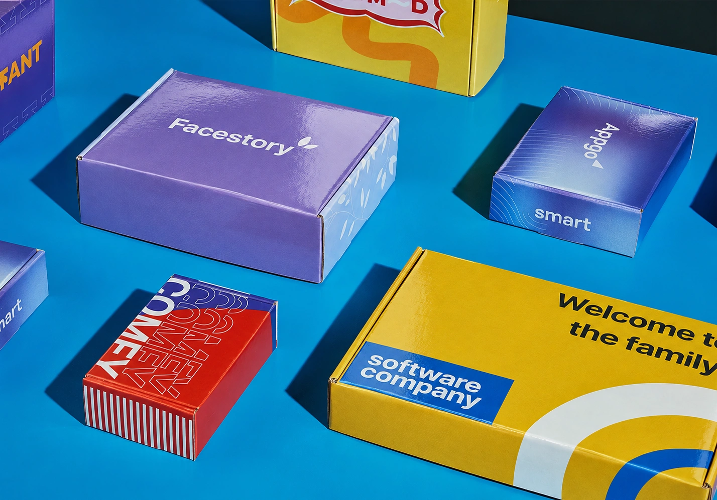 SuperGloss mailer boxes with high-shine coating and vibrant print